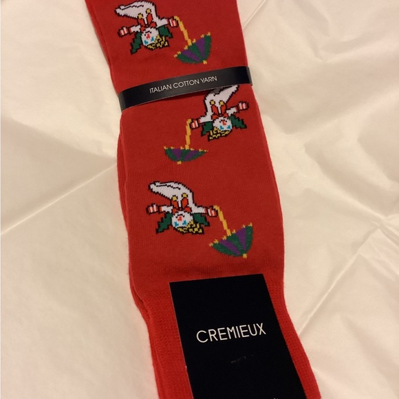 COPY - Red Mr Bingle With Umbrella Crew Men Socks - Picture 4 of 4